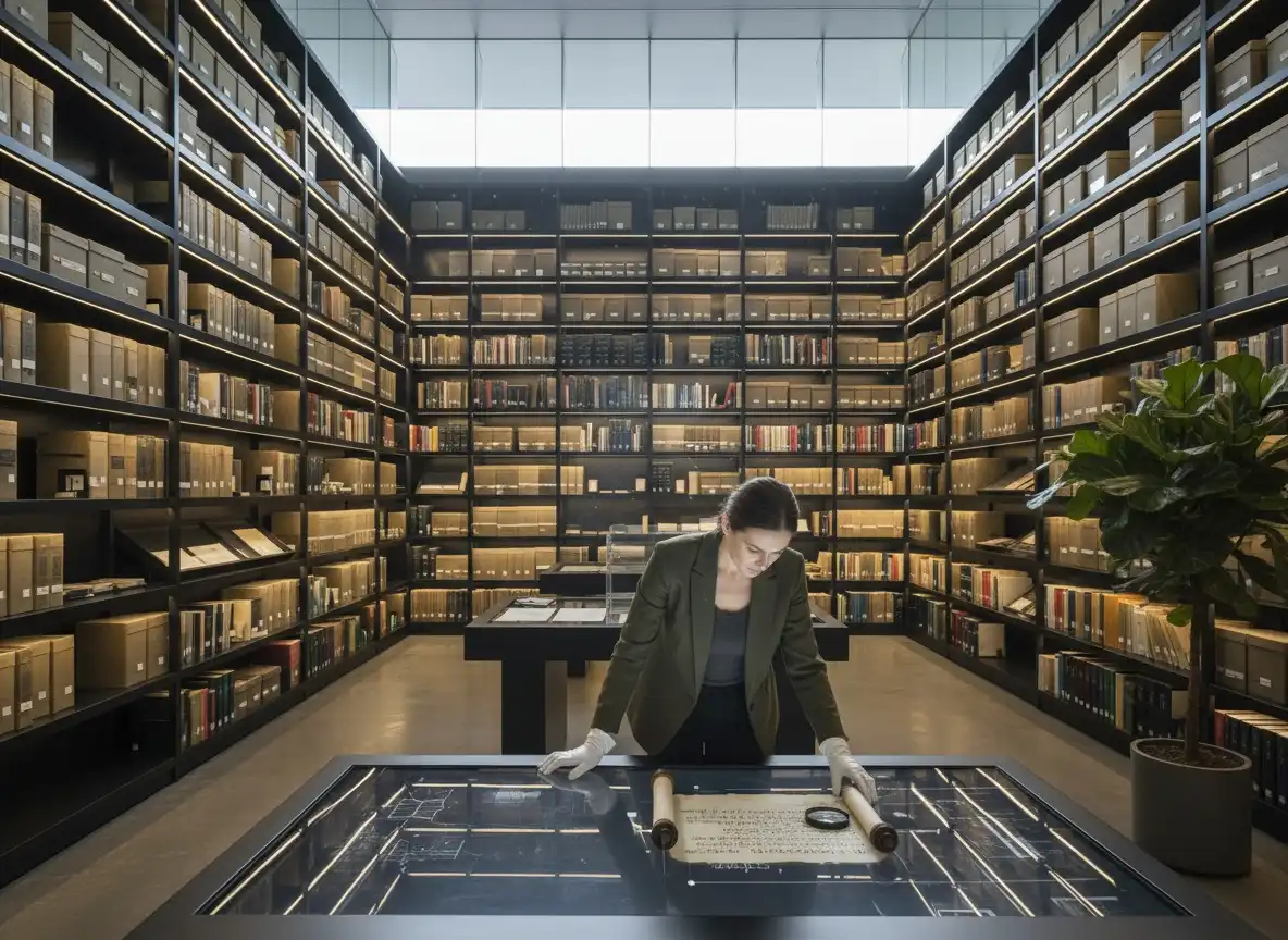 Archivist managing preservation infrastructure